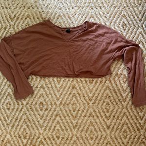 Wild fable relaxed for crop long sleeve